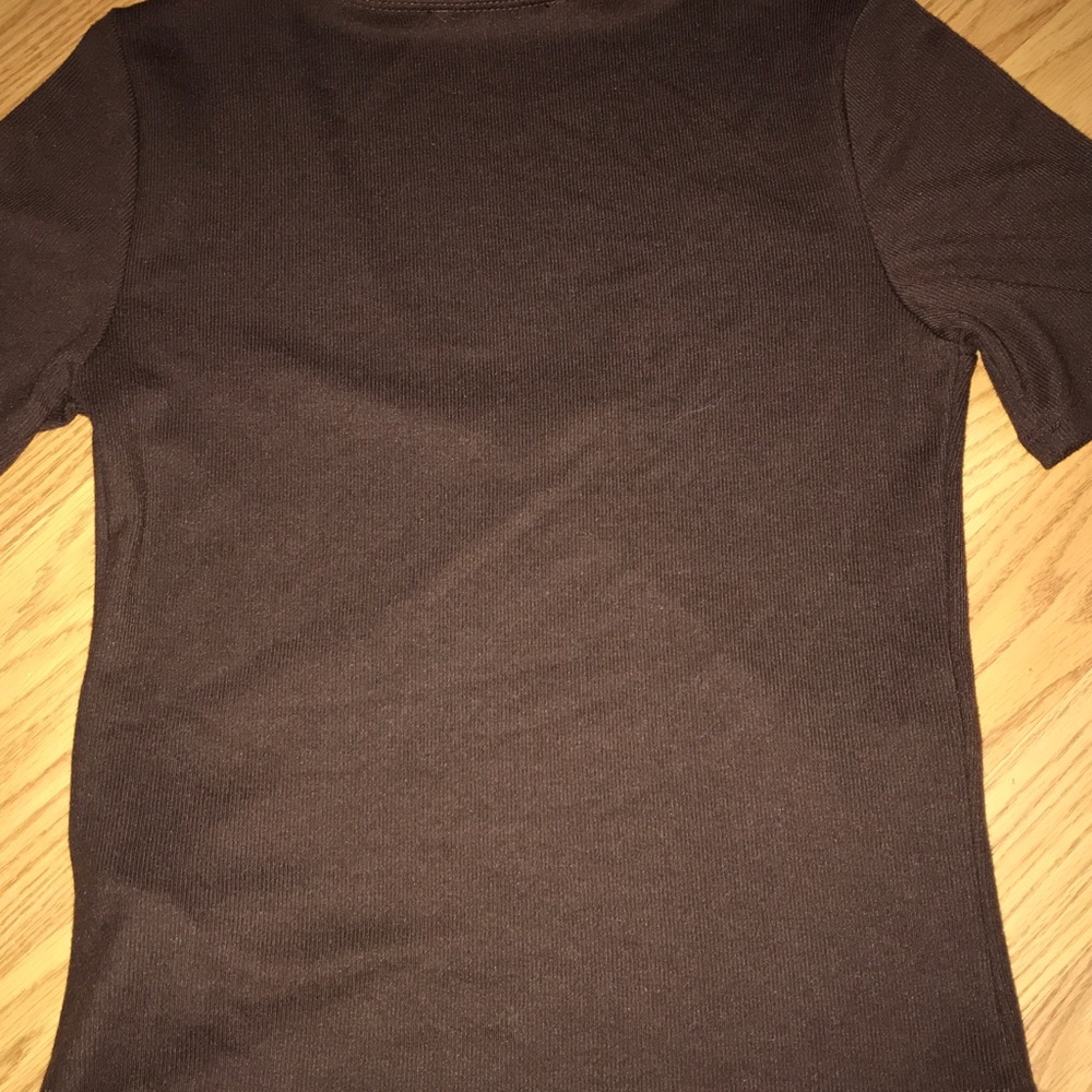 brown surplice top!